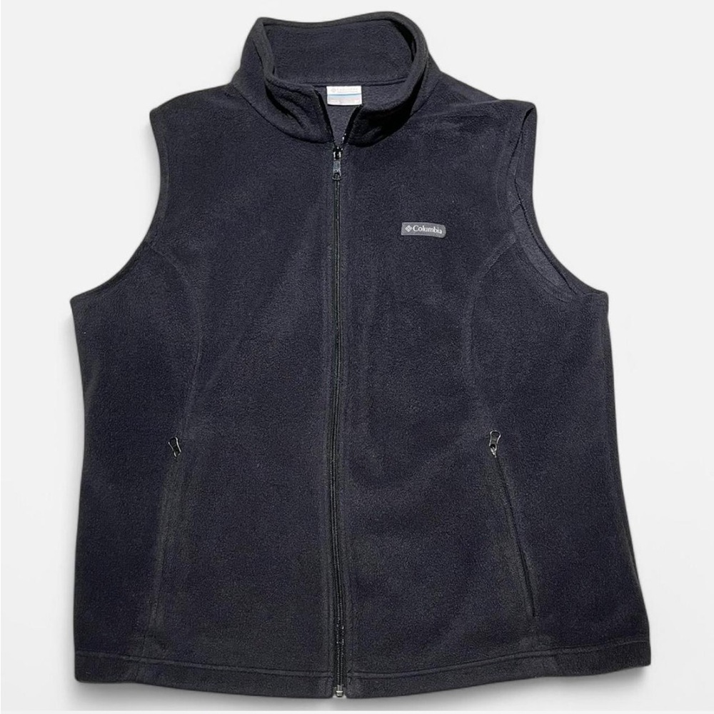 Columbia Women’s XXL Fleece Vest – Dark Gray, Full Zip